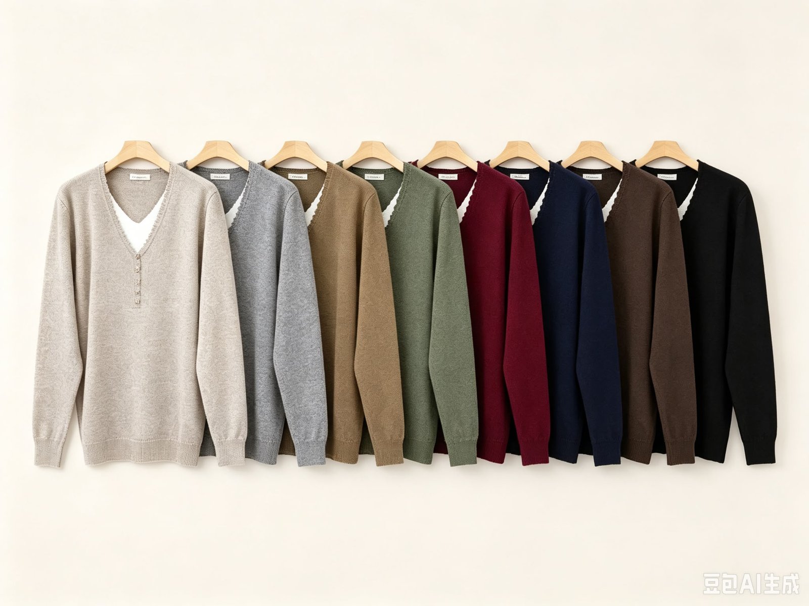 Jersey de Punto con Cuello En V y Botones - Imagen 2