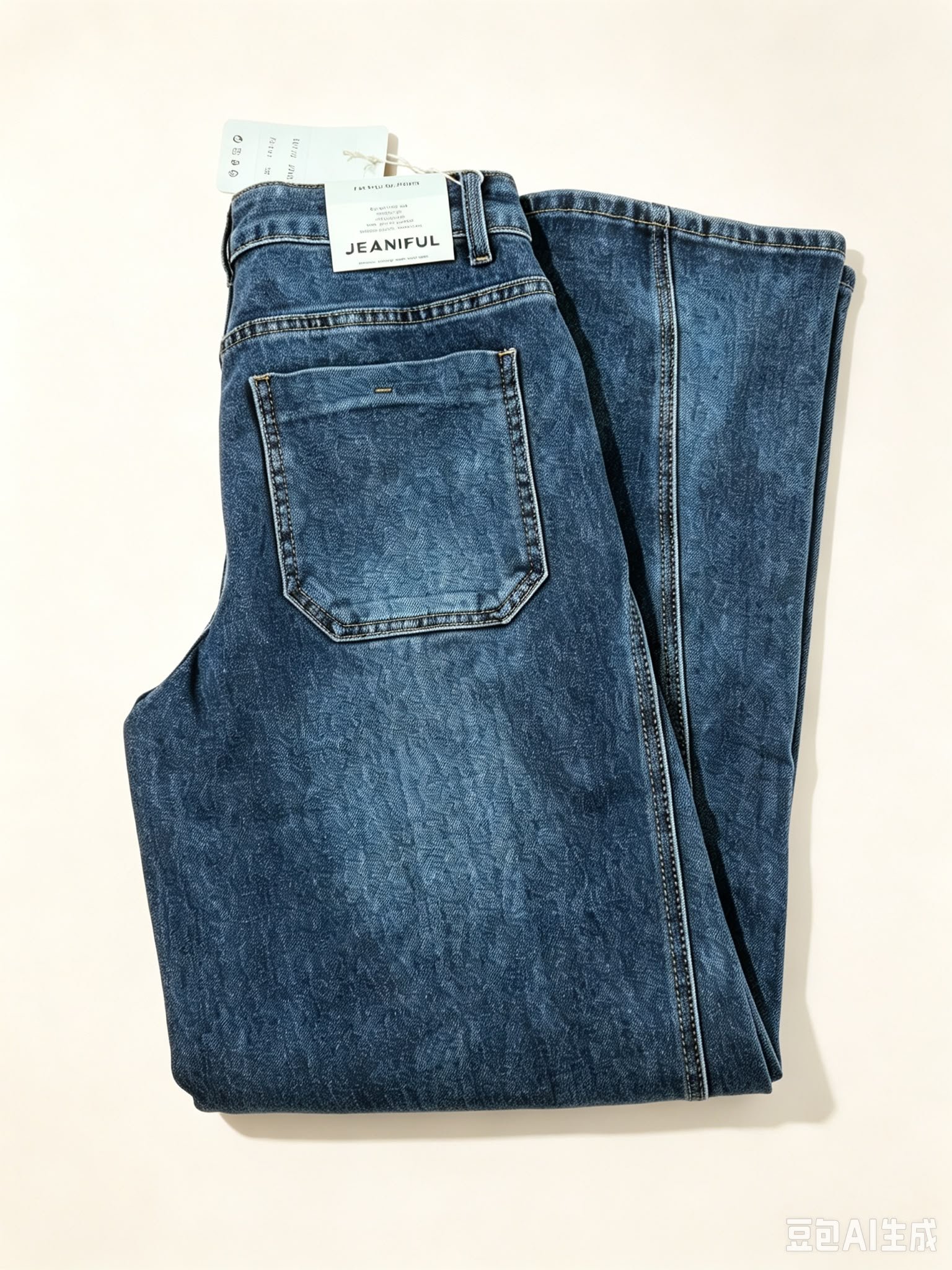 Pantalón Vaquero Wide Leg con Costura Frontal - Imagen 2