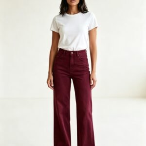 Pantalón Vaquero Wide Leg de Tiro Alto